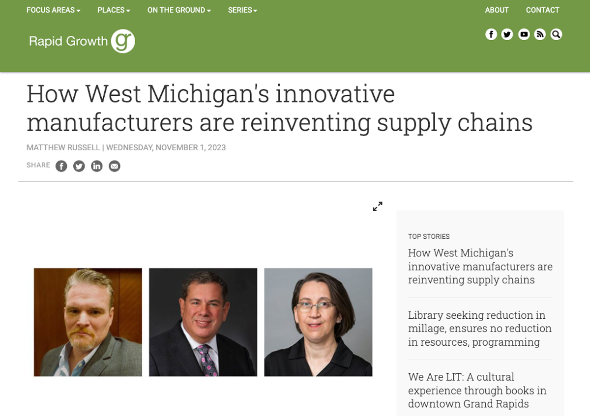 West Michigan Manufacturers Transforming Supply Chains – Rapid Growth Media